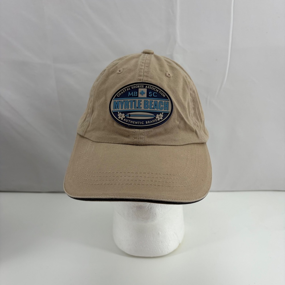 Strand Headwear Myrtle Beach Hat Mens Tan Cotton Coastal Shores Surf Cap